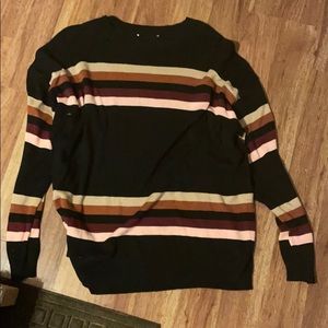 cute new sweater by chic soul black striped 1X